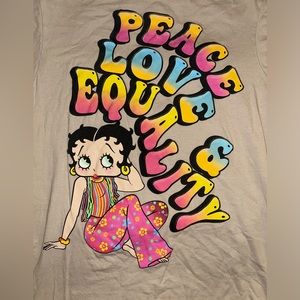 BettyBoop “Peace, Love, & Equality” Women’s T-Shirt Size Medium (m)
